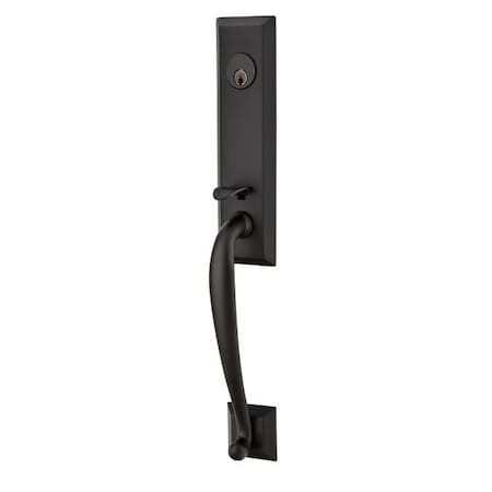 Emtek Flat Black Handleset F133351PUS19RH212 F133351PUS19RH212